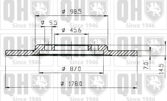 Quinton Hazell BDC3271 - Гальмівний диск autocars.com.ua