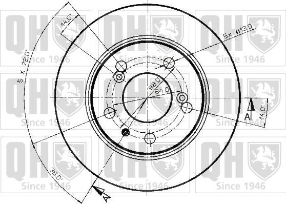 Quinton Hazell BDC3274 - Гальмівний диск autocars.com.ua