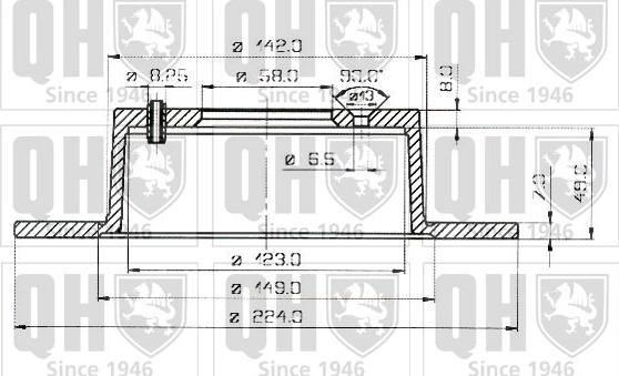 Quinton Hazell BDC3274 - Гальмівний диск autocars.com.ua