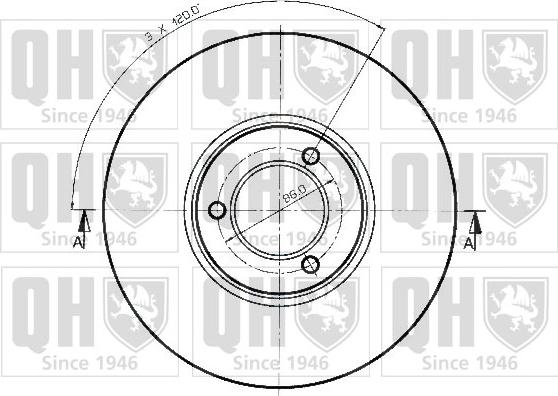 Quinton Hazell BDC3276 - Гальмівний диск autocars.com.ua