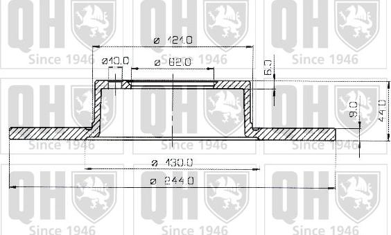 Quinton Hazell BDC3276 - Гальмівний диск autocars.com.ua