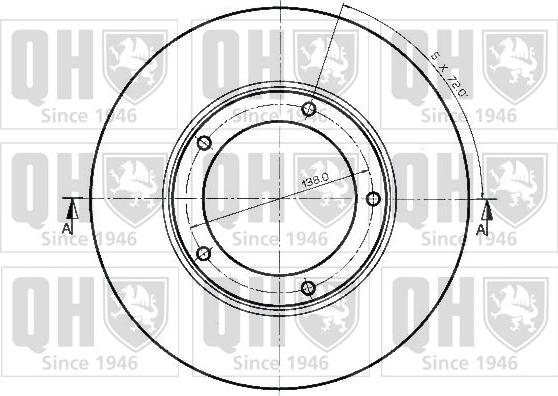 Quinton Hazell BDC3283 - Гальмівний диск autocars.com.ua