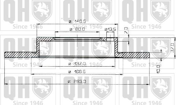 Quinton Hazell BDC3285 - Гальмівний диск autocars.com.ua