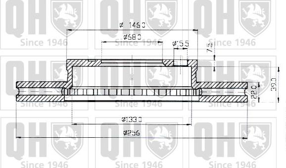 Quinton Hazell BDC3317 - Тормозной диск avtokuzovplus.com.ua