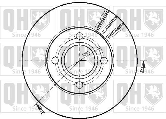 Quinton Hazell BDC3317 - Гальмівний диск autocars.com.ua