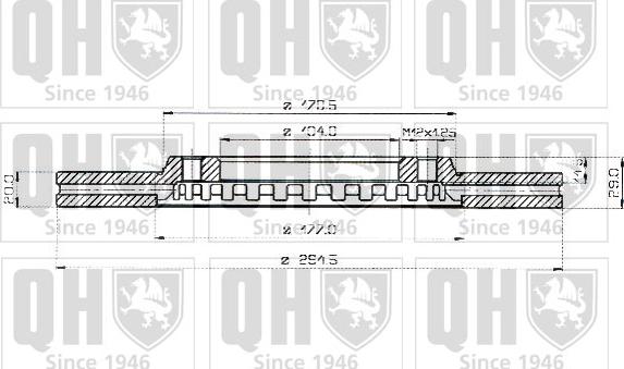 Quinton Hazell BDC3358 - Тормозной диск avtokuzovplus.com.ua