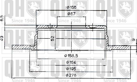 Quinton Hazell BDC3422 - Тормозной диск avtokuzovplus.com.ua