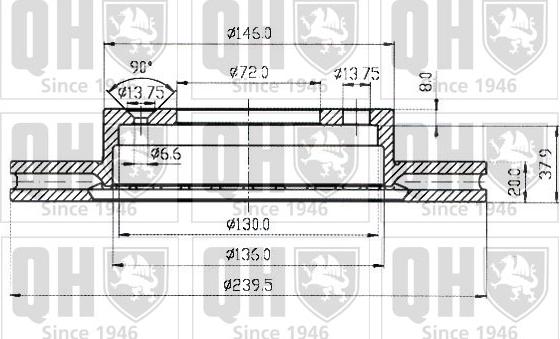 Quinton Hazell BDC3438 - Тормозной диск autodnr.net