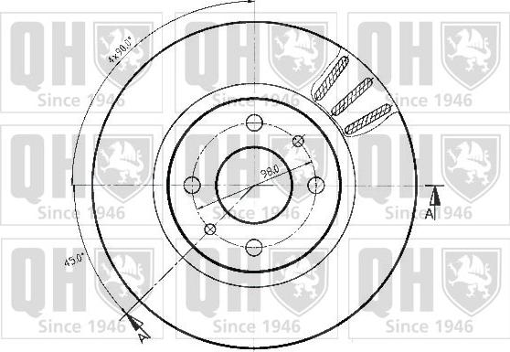 Quinton Hazell BDC3441 - Тормозной диск autodnr.net