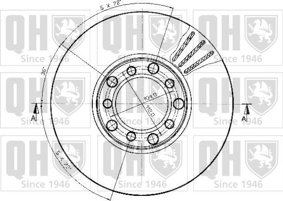 Quinton Hazell BDC3443 - Тормозной диск avtokuzovplus.com.ua