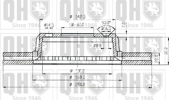 Quinton Hazell BDC3451 - Гальмівний диск autocars.com.ua