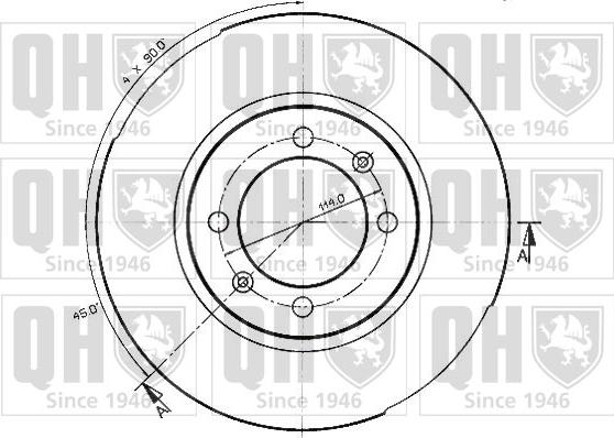 Quinton Hazell BDC3453 - Тормозной диск avtokuzovplus.com.ua