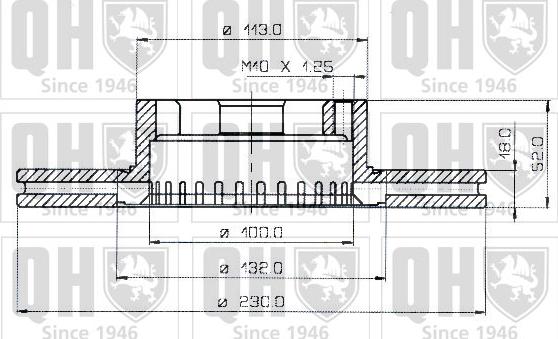 Quinton Hazell BDC3454 - Тормозной диск avtokuzovplus.com.ua