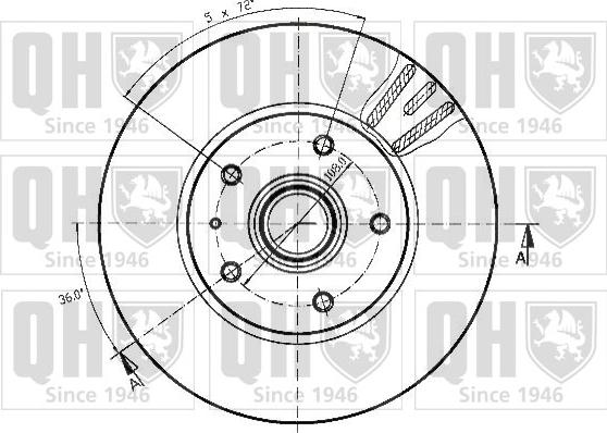 Quinton Hazell BDC3458 - Гальмівний диск autocars.com.ua