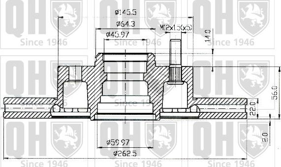 Quinton Hazell BDC3458 - Гальмівний диск autocars.com.ua