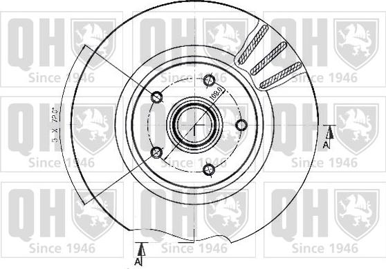 Quinton Hazell BDC3459 - Тормозной диск avtokuzovplus.com.ua