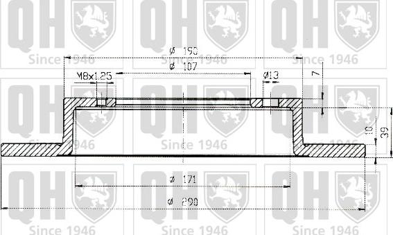 Quinton Hazell BDC3460 - Тормозной диск avtokuzovplus.com.ua