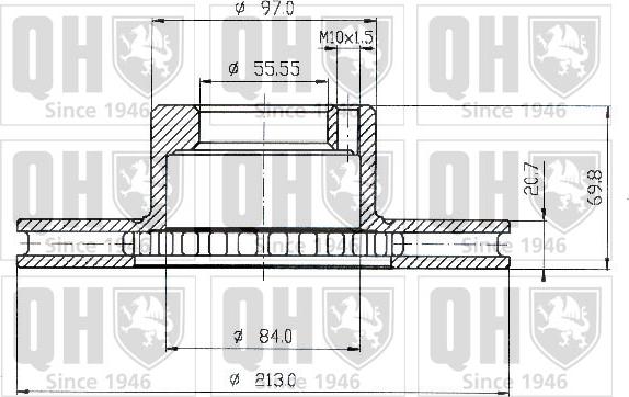 Quinton Hazell BDC3489 - Тормозной диск autodnr.net