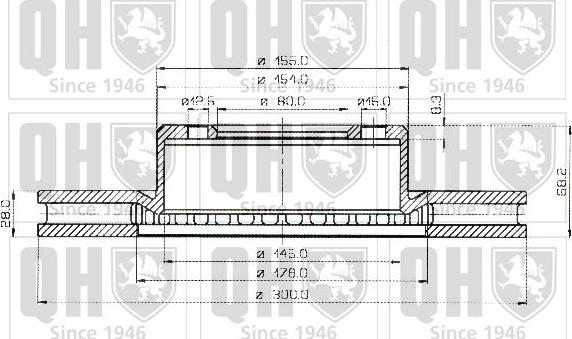 Quinton Hazell BDC3507 - Тормозной диск avtokuzovplus.com.ua