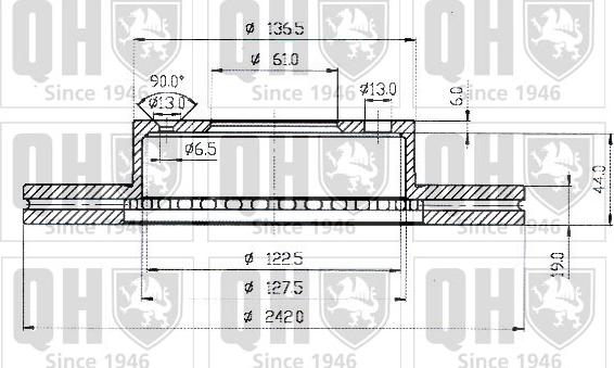 Quinton Hazell BDC3526 - Тормозной диск avtokuzovplus.com.ua