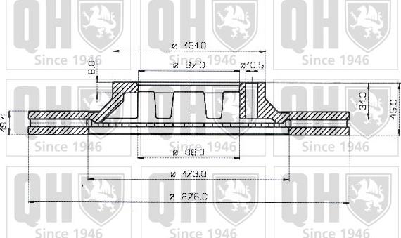 Quinton Hazell BDC3536 - Тормозной диск avtokuzovplus.com.ua