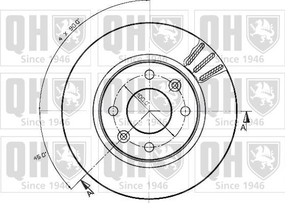 Quinton Hazell BDC3553 - Тормозной диск avtokuzovplus.com.ua