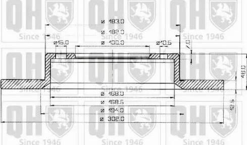 Quinton Hazell BDC3564 - Тормозной диск avtokuzovplus.com.ua