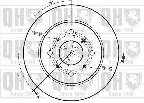 Quinton Hazell BDC3574 - Гальмівний диск autocars.com.ua