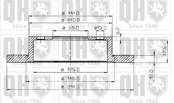 Quinton Hazell BDC3580 - Гальмівний диск autocars.com.ua