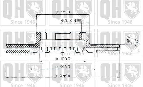 Quinton Hazell BDC3588 - Тормозной диск avtokuzovplus.com.ua