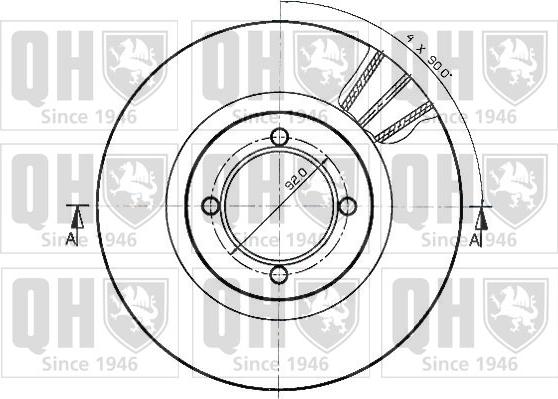 Quinton Hazell BDC3610 - Гальмівний диск autocars.com.ua