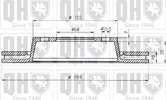 Quinton Hazell BDC3634 - Тормозной диск avtokuzovplus.com.ua