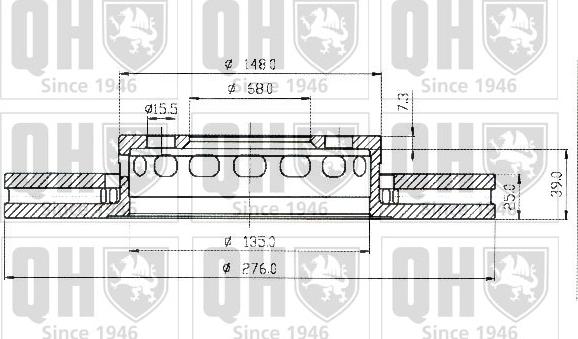 Quinton Hazell BDC3635 - Гальмівний диск autocars.com.ua