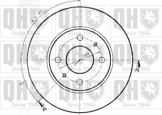 Quinton Hazell BDC3674 - Тормозной диск avtokuzovplus.com.ua