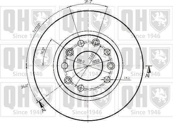 Quinton Hazell BDC3693 - Гальмівний диск autocars.com.ua