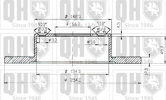 Quinton Hazell BDC3693 - Гальмівний диск autocars.com.ua