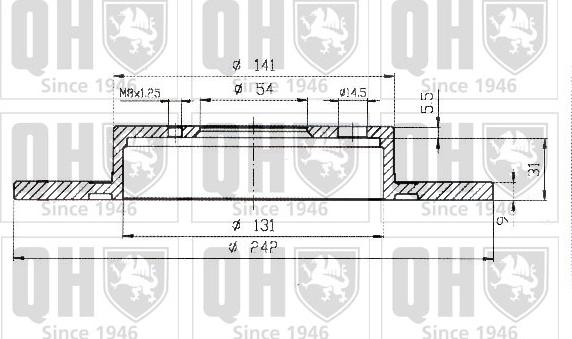 Quinton Hazell BDC3699 - Тормозной диск avtokuzovplus.com.ua