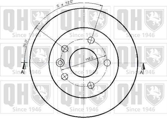 Quinton Hazell BDC3715 - Тормозной диск avtokuzovplus.com.ua