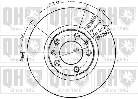 Quinton Hazell BDC3724 - Гальмівний диск autocars.com.ua