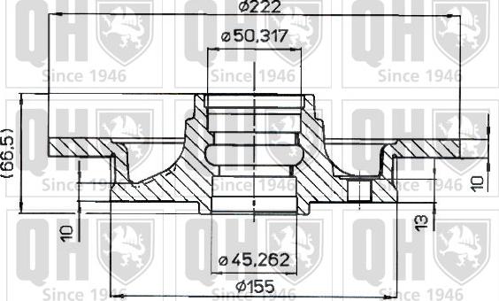 Quinton Hazell BDC3732 - Тормозной диск avtokuzovplus.com.ua