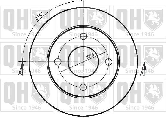 Quinton Hazell BDC3753 - Тормозной диск avtokuzovplus.com.ua