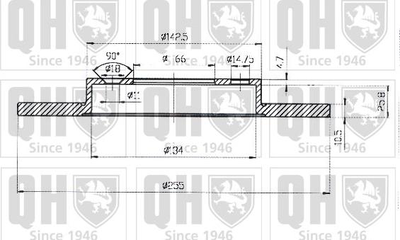 Quinton Hazell BDC3755 - Гальмівний диск autocars.com.ua