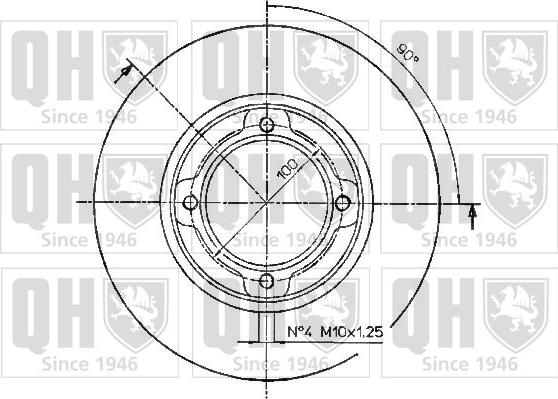 Quinton Hazell BDC3757 - Гальмівний диск autocars.com.ua