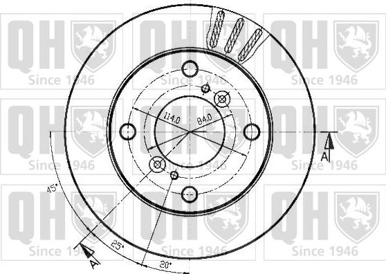 Quinton Hazell BDC3758 - Тормозной диск avtokuzovplus.com.ua