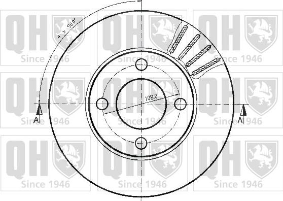 Quinton Hazell BDC3767 - Тормозной диск avtokuzovplus.com.ua