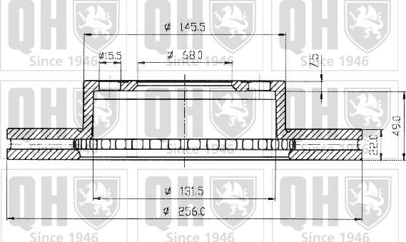 Quinton Hazell BDC3767 - Тормозной диск avtokuzovplus.com.ua