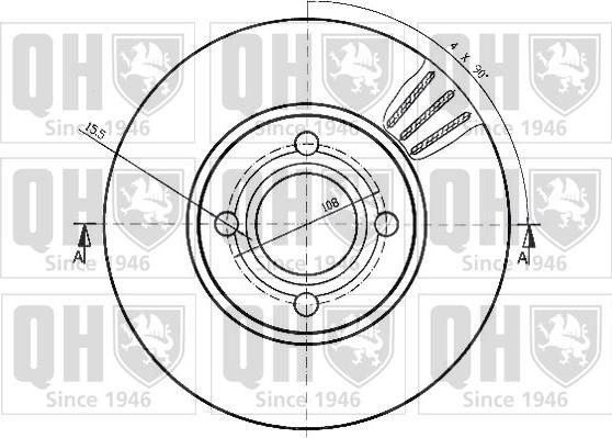 Quinton Hazell BDC3768 - Тормозной диск avtokuzovplus.com.ua