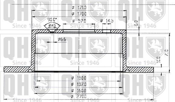 Quinton Hazell BDC3776 - Тормозной диск avtokuzovplus.com.ua