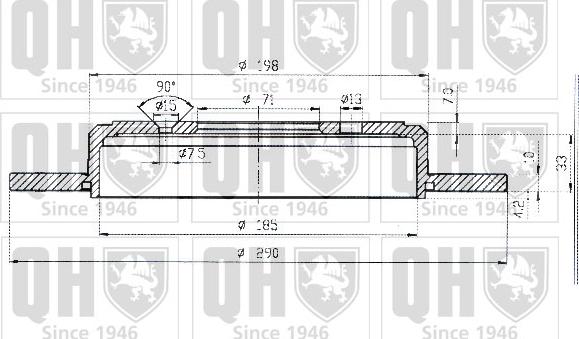 Quinton Hazell BDC3777 - Тормозной диск avtokuzovplus.com.ua