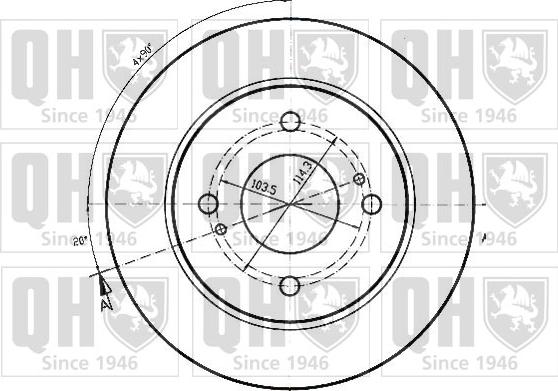 Quinton Hazell BDC3790 - Тормозной диск avtokuzovplus.com.ua